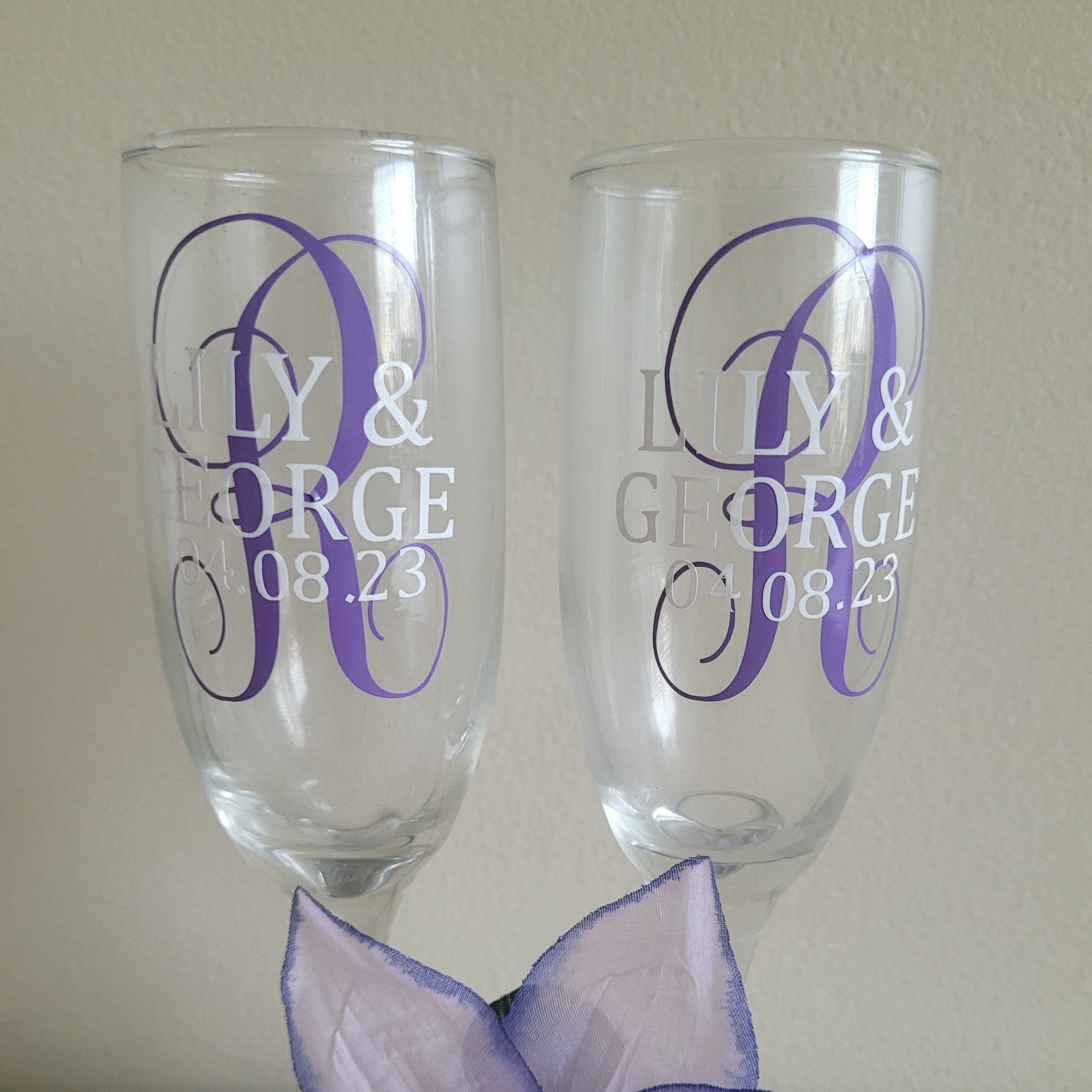 Wedding Couple Toasting Glasses