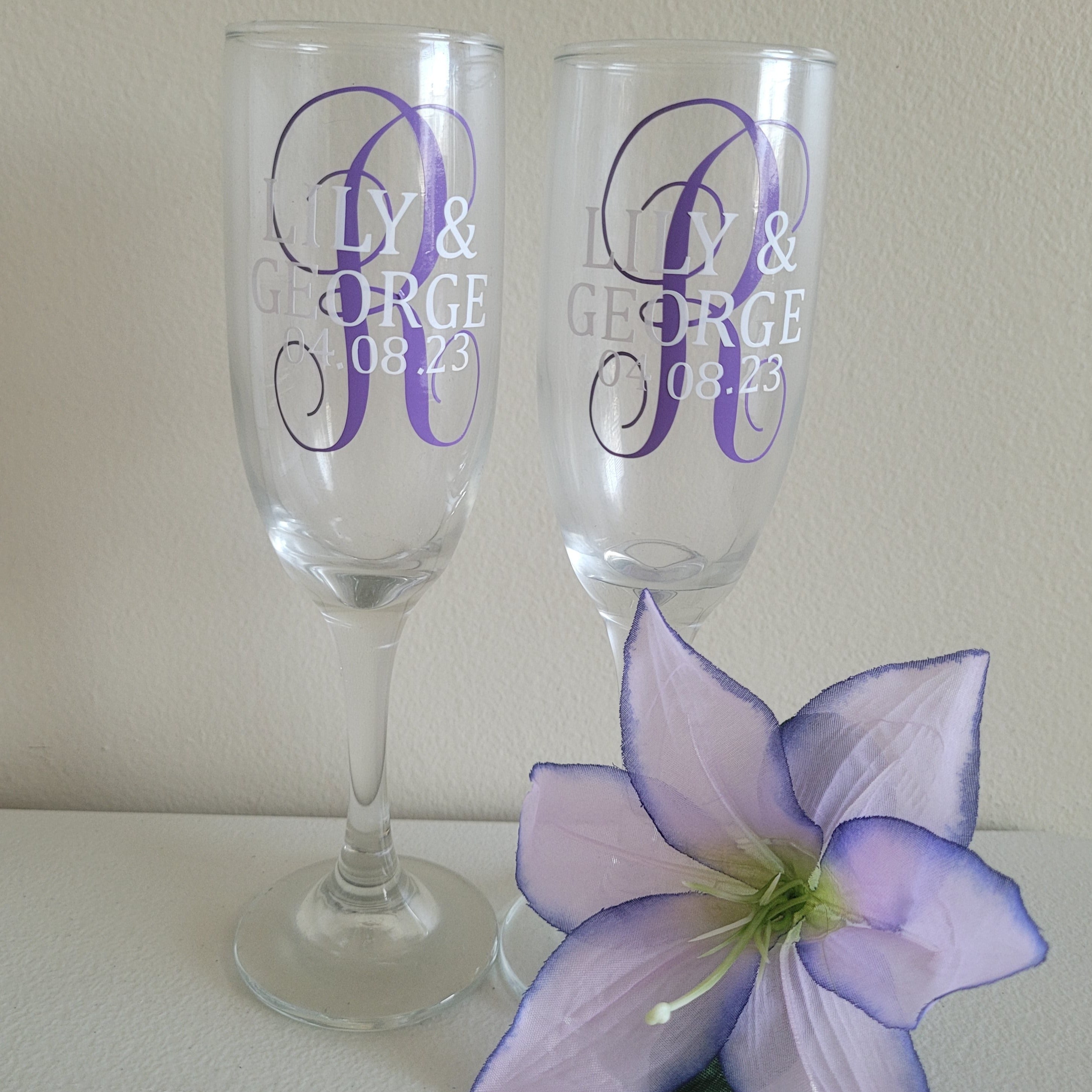 Wedding Couple Toasting Glasses