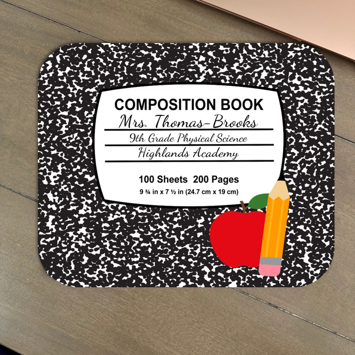 Teacher's Stationery Personalized Mousepad