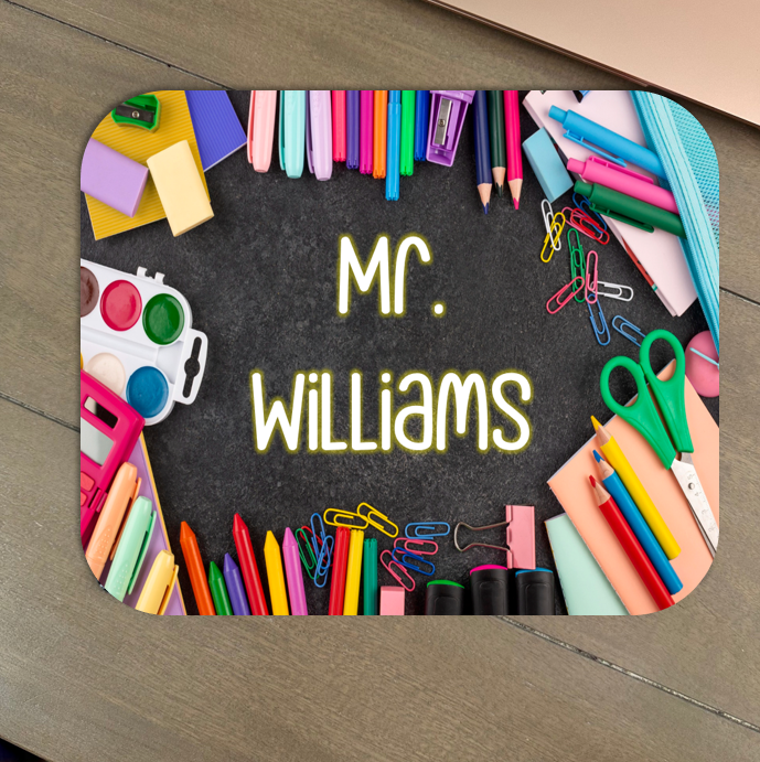 Teacher's Stationery Personalized Mousepad