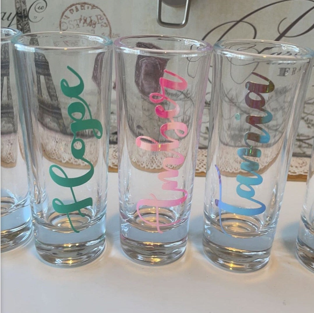 Personalized Tall Shot Glass