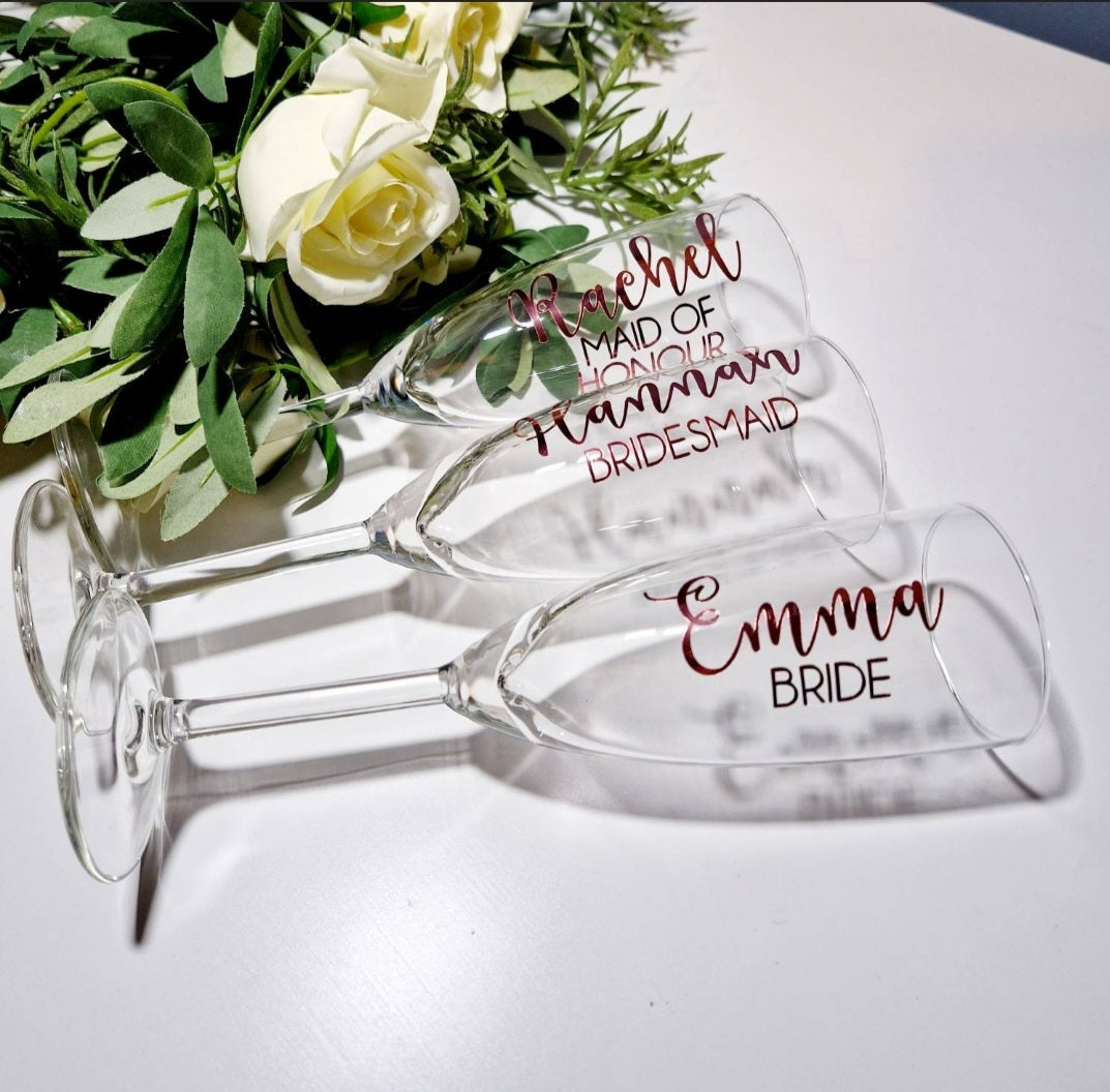 Wedding Party Toasting Glass