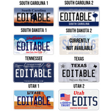 Personalized Generic State License Plate