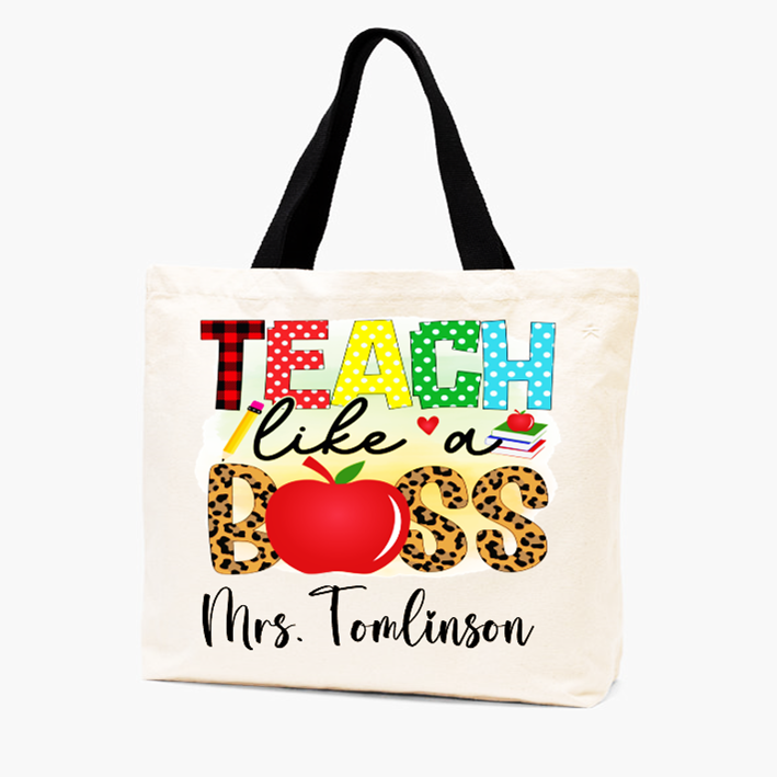 Personalized Teacher Tote Bag