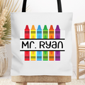 Personalized Teacher Tote Bag