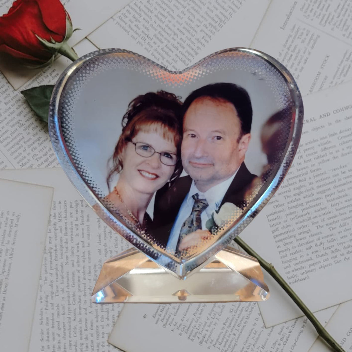 Photo Glass Crystal Tabletop Decor