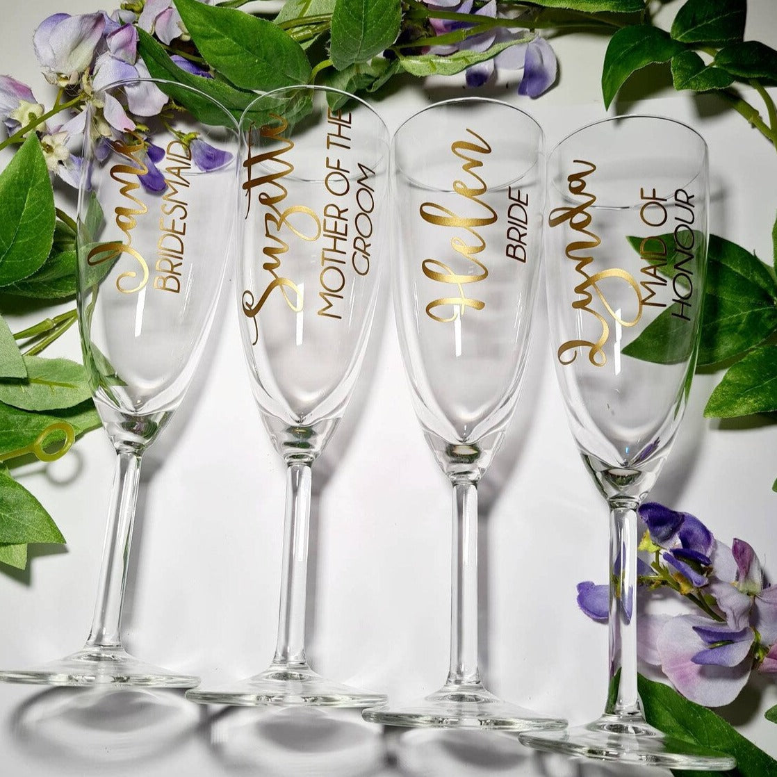 Wedding Party Toasting Glass