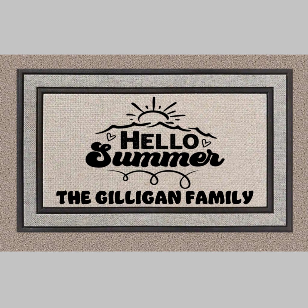 Simple Summer Personalized Doormat