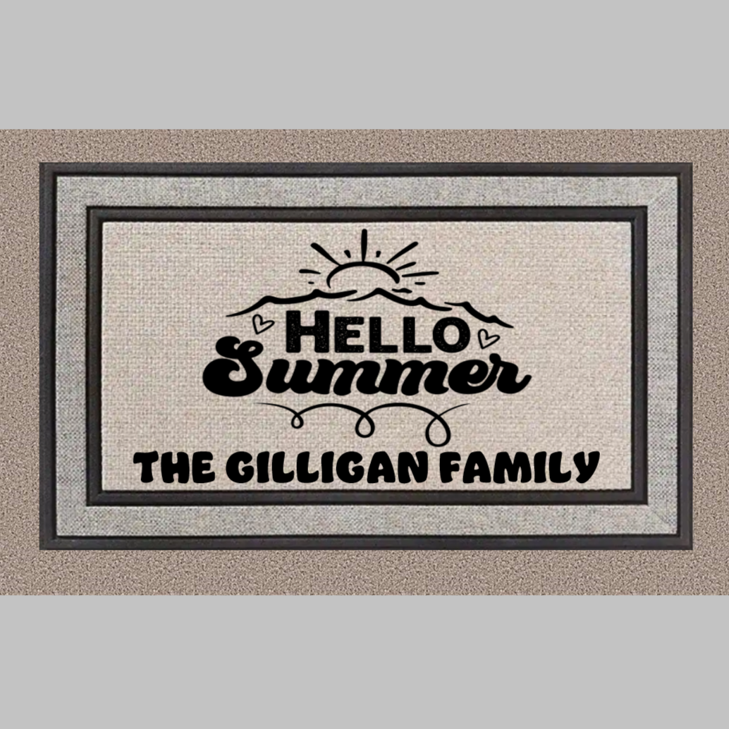 Simple Summer Personalized Doormat