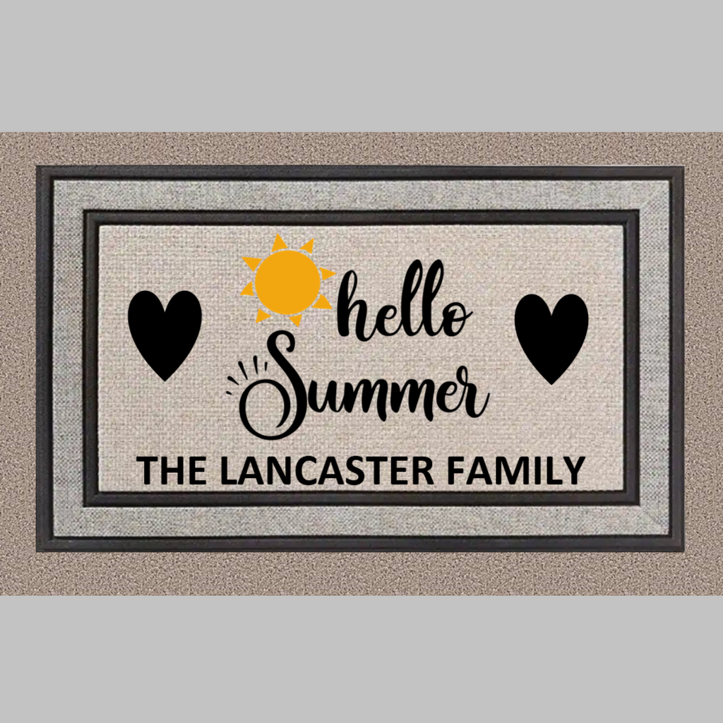 Simple Summer Personalized Doormat