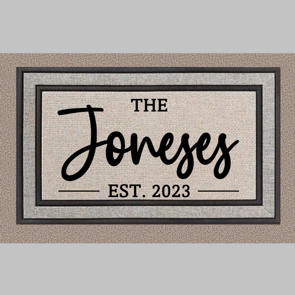 Simple Family Name Doormat