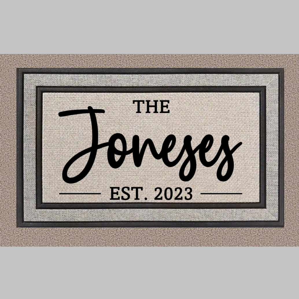 Simple Family Name Doormat