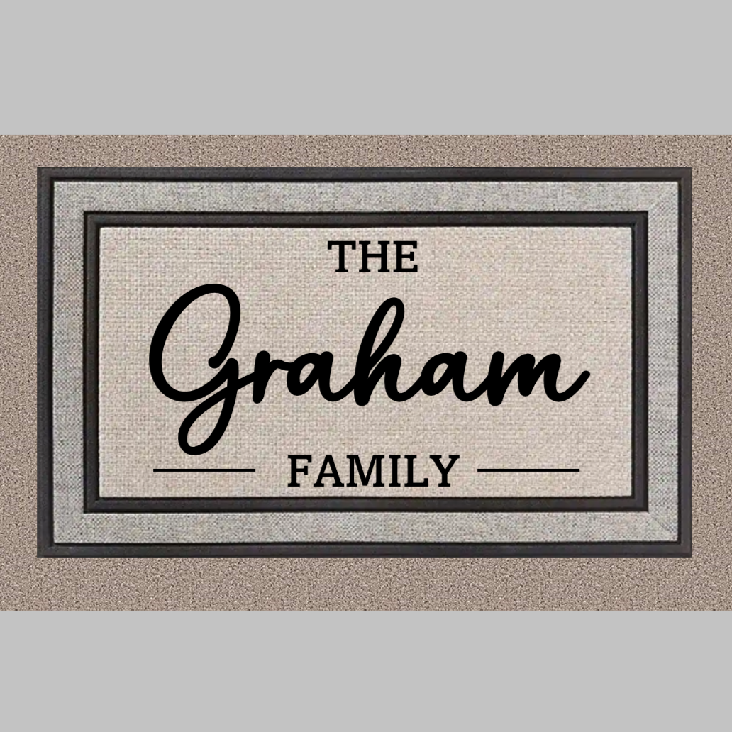 Simple Family Name Doormat