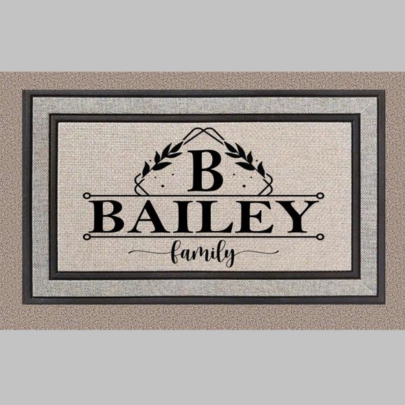 Traditional Family Name Doormat