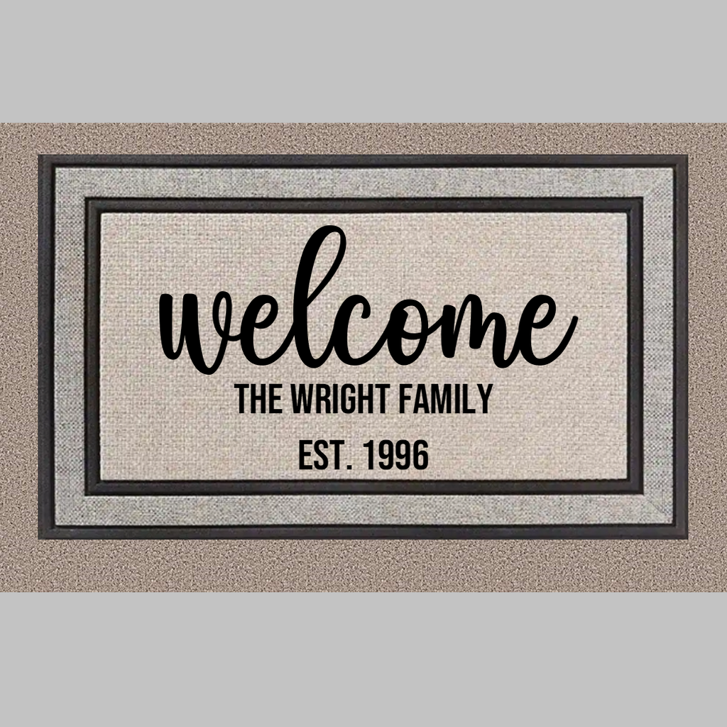 Welcome Family Name Doormat