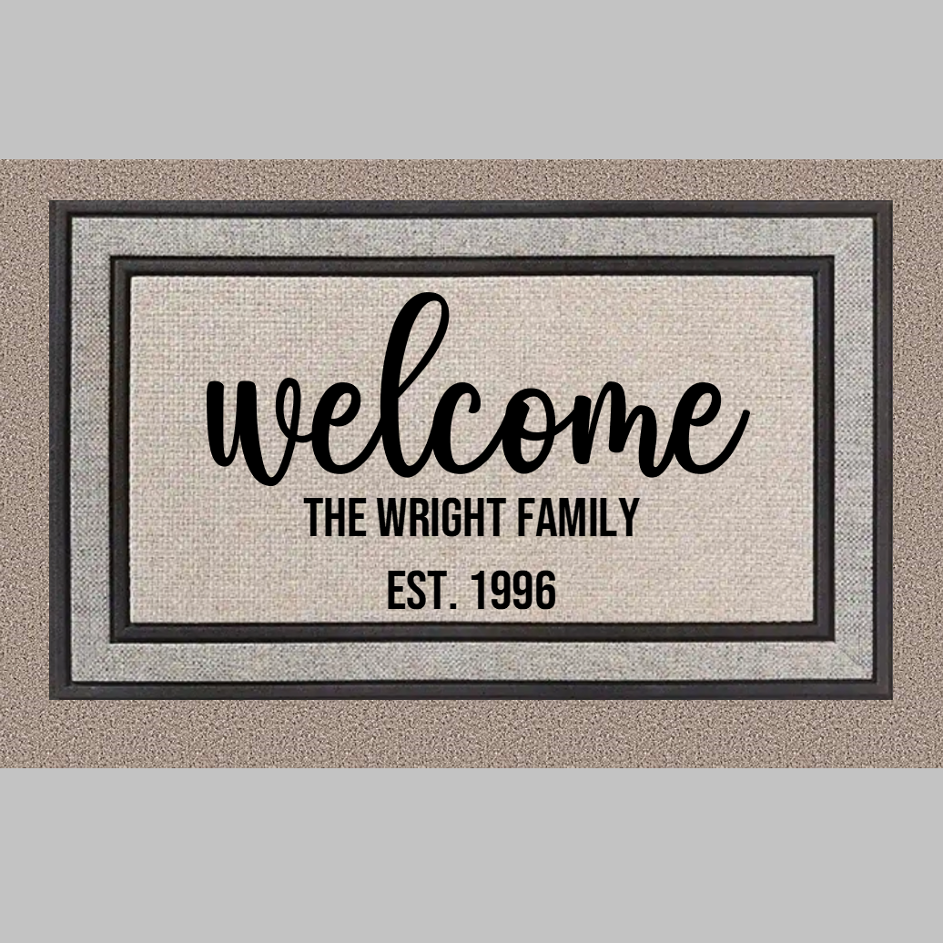 Welcome Family Name Doormat