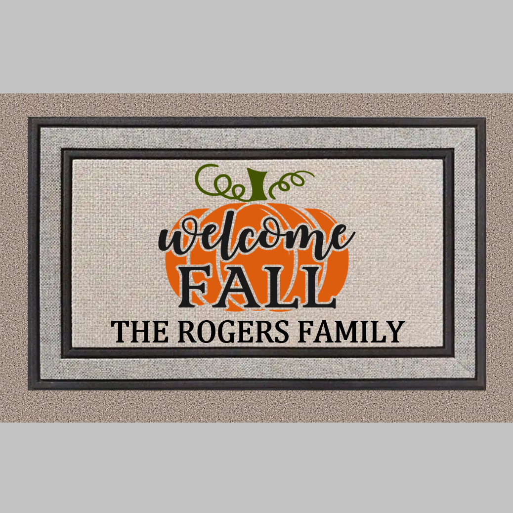 Welcome Fall Personalized Doormat