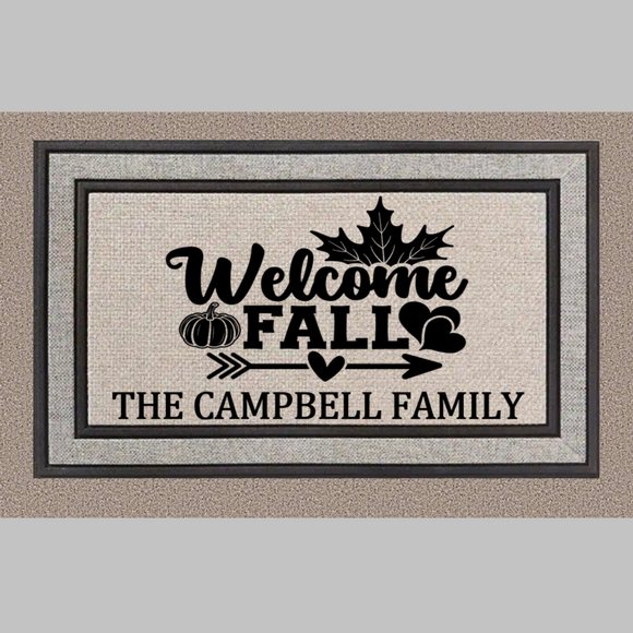 Welcome Fall Personalized Doormat