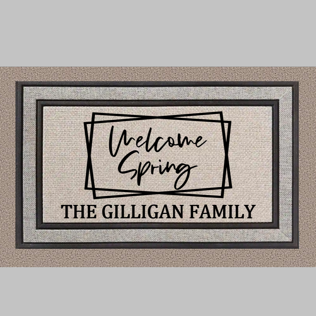 Simple Spring Personalized Doormat