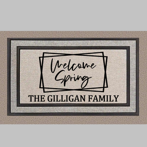 Simple Spring Personalized Doormat