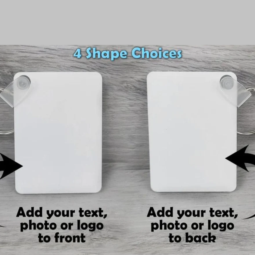 Photo with Optional Text Keychain