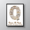Personalized Letter WordArt Framed