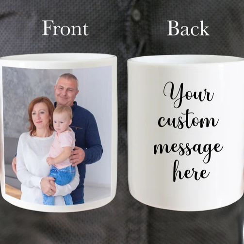 Photo with Text Ceramic Mug