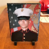 Slate Plaque Photo Display with Optional Text