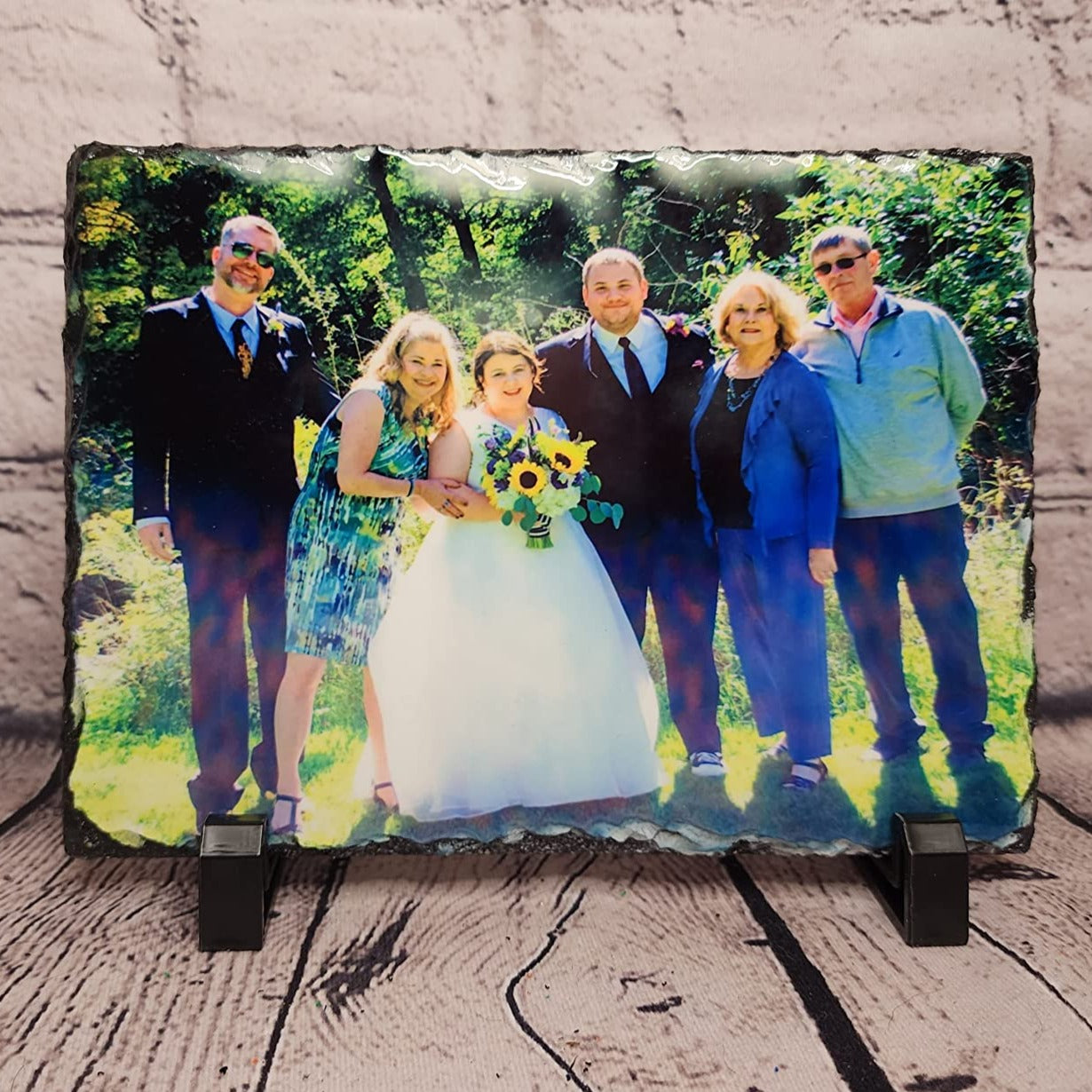 Slate Plaque Photo Display with Optional Text