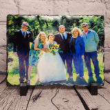 Slate Plaque Photo Display with Optional Text