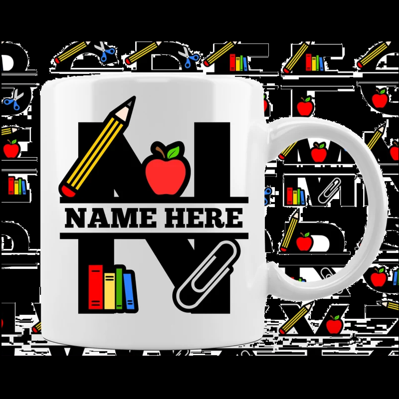 Teacher's Monogram Ceramic Mug