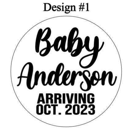 Baby Arriving Cake Topper - 4Keepsake LLC