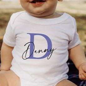 Baby Initial and Name Bodysuit Onesie - 4Keepsake LLC