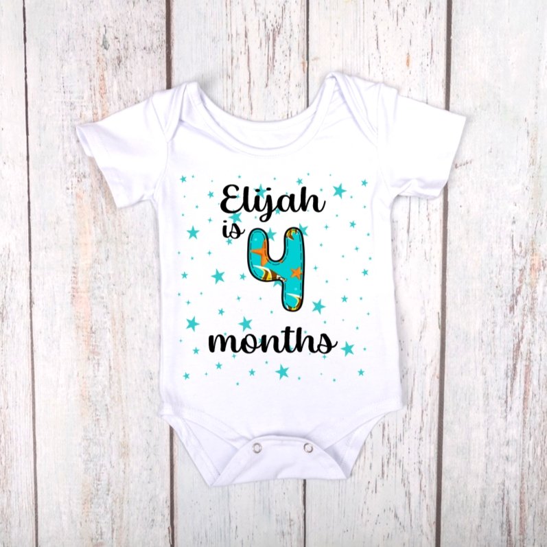 Baby Monthly Milestone Bodysuit Onesie - 4Keepsake LLC