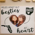 Besties Miles Apart Canvas - 4Keepsake LLC