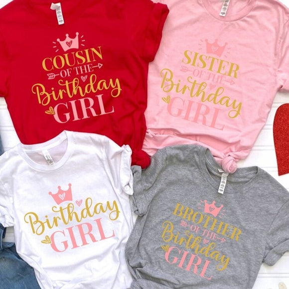 Birthday Girl's Family T-Shirt - 4Keepsake LLC