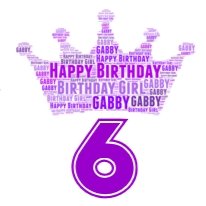 Child's WordArt Birthday T-Shirt - 4Keepsake LLC