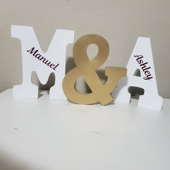 Couple Initials Display - 4Keepsake LLC