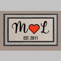 Couple's Initials Personalized Doormat - 4Keepsake LLC
