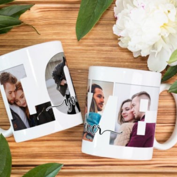 Couple's Love Photo Ceramic Mug - 4Keepsake LLC