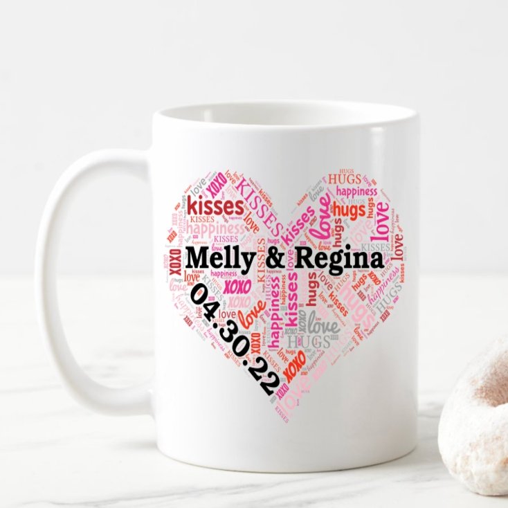 Couple's Names & Date Ceramic Mug - 4Keepsake LLC