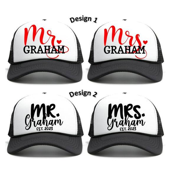 Couple's Personalized Trucker Hat - 4Keepsake LLC
