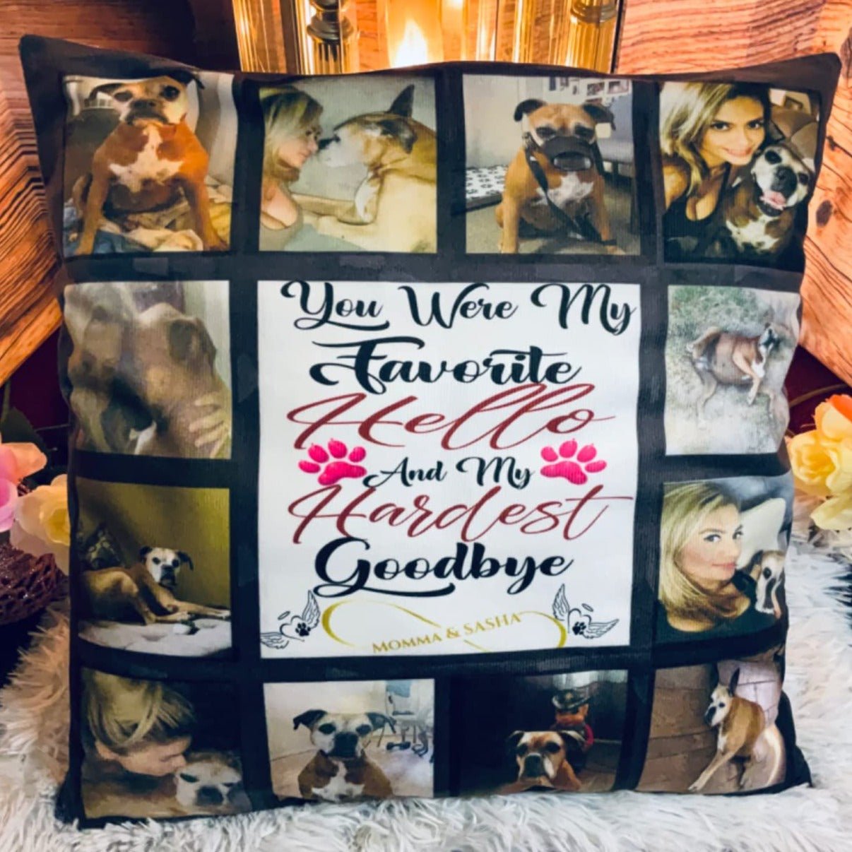 Custom Photo Message Throw Pillow Cover - 4Keepsake LLC