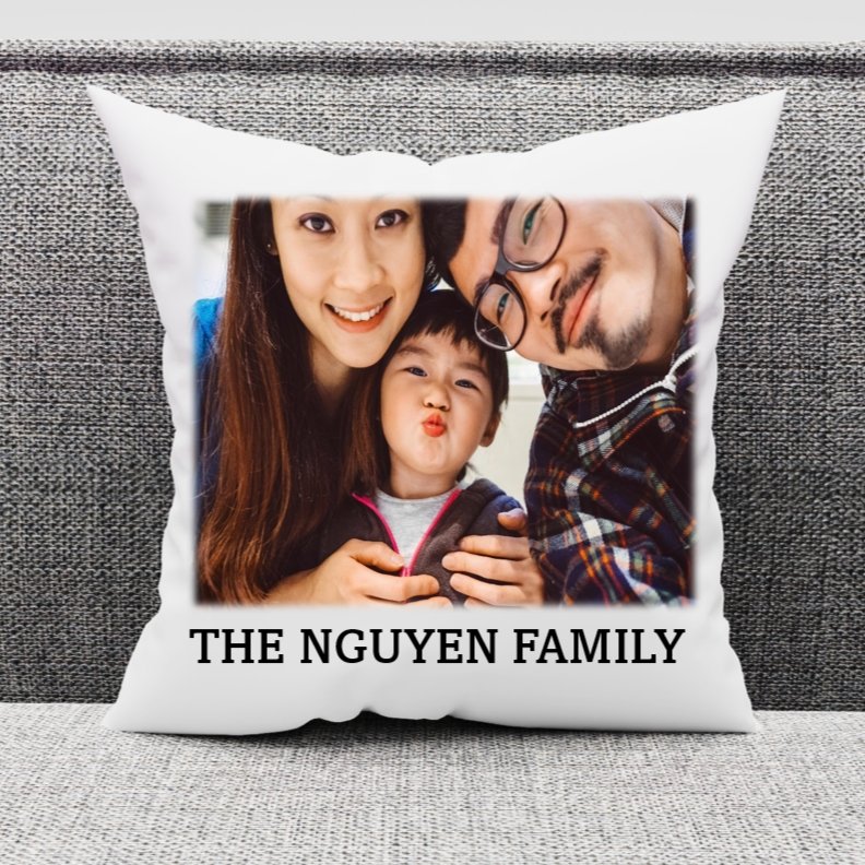 Custom Photo Message Throw Pillow Cover - 4Keepsake LLC