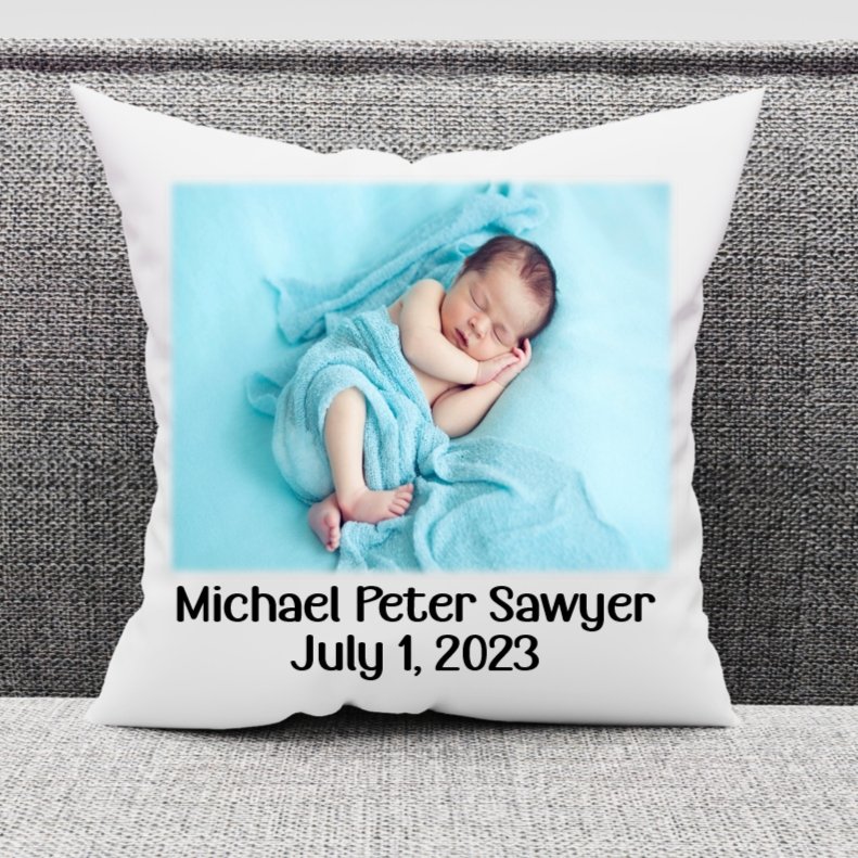 Custom Photo Message Throw Pillow Cover - 4Keepsake LLC