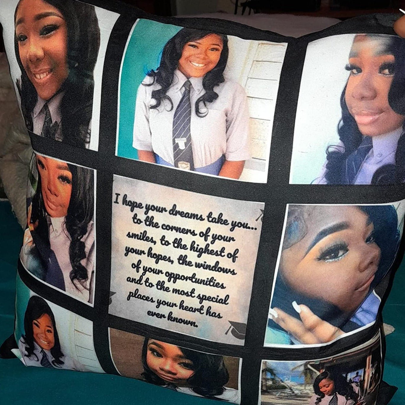 Custom Photo Message Throw Pillow Cover - 4Keepsake LLC
