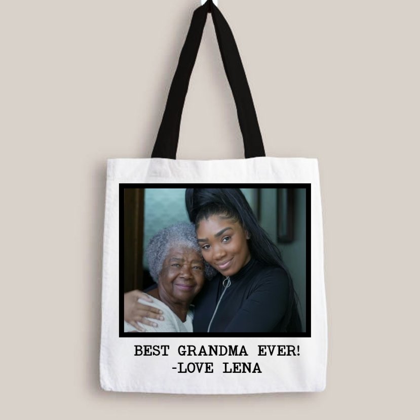 Custom Photo with Message Tote Bag - 4Keepsake LLC
