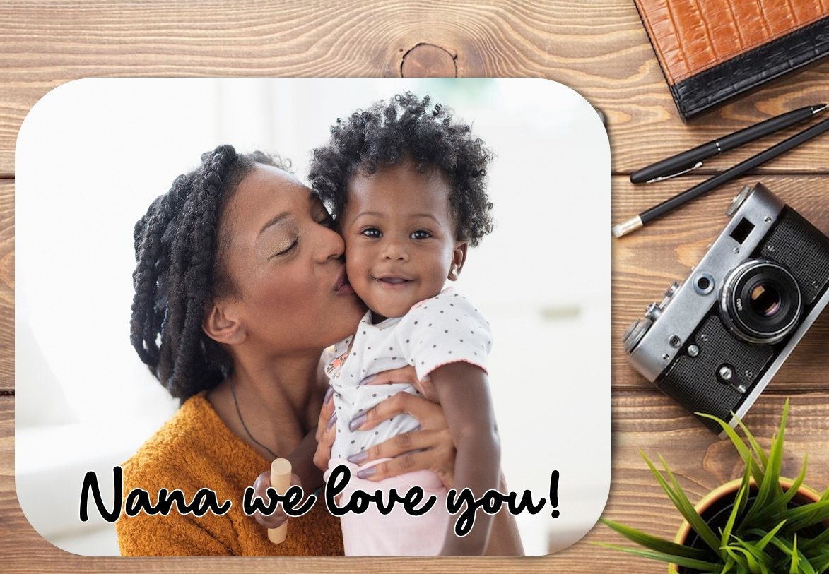 Custom Photo with Optional Text Mousepad - 4Keepsake LLC