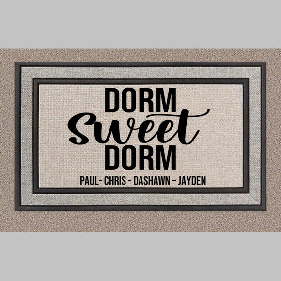 Dorm Sweet Dorm Personalized Doormat - 4Keepsake LLC