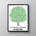 Family Tree WordArt Framed - 4Keepsake LLC